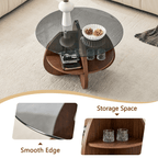 Creative Cross-structure Round Coffee Table - image 9
