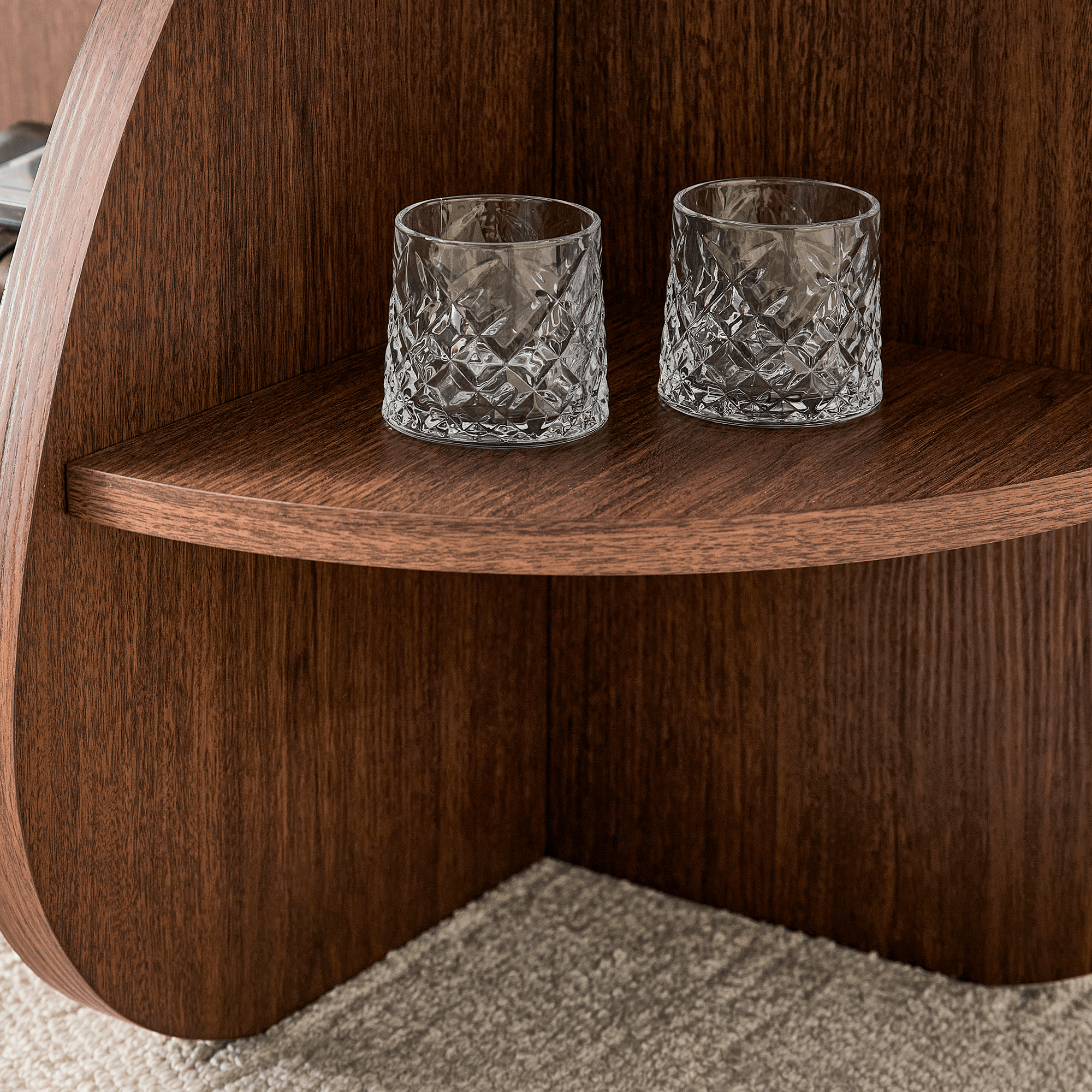 Creative Cross-structure Round Coffee Table - image 3