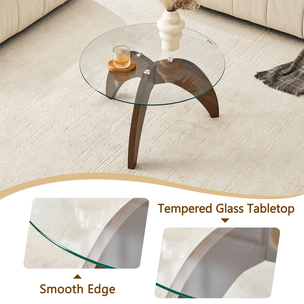 Creative Claw-style Triangular-leg Round Coffee Table - image 7