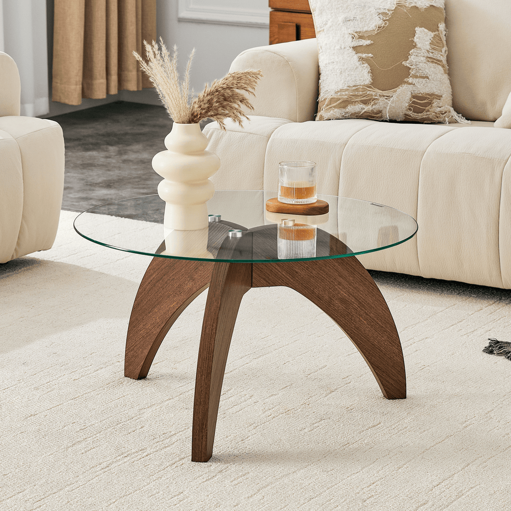 Creative Claw-style Triangular-leg Round Coffee Table - image 1