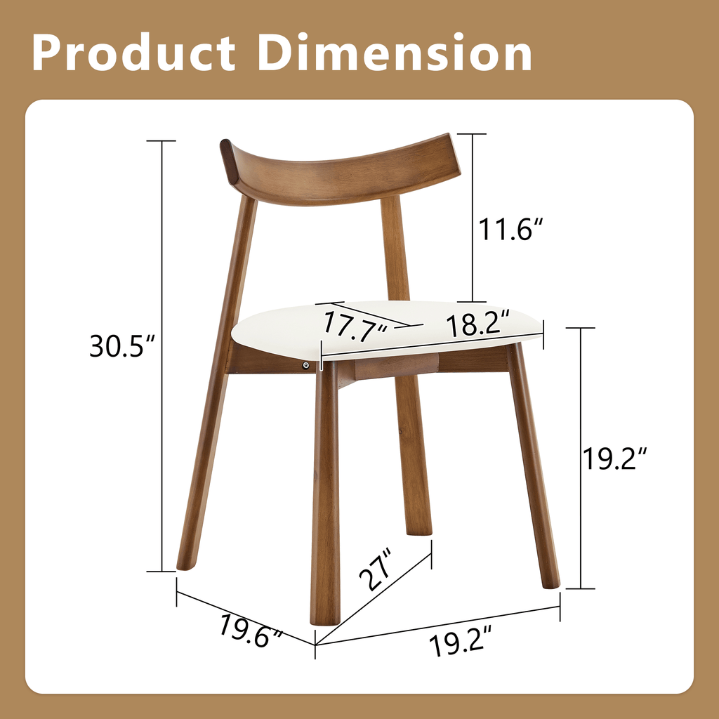 Walnut Soft Cushion Dining Chair – Ergonomic Comfort Edition - image 10