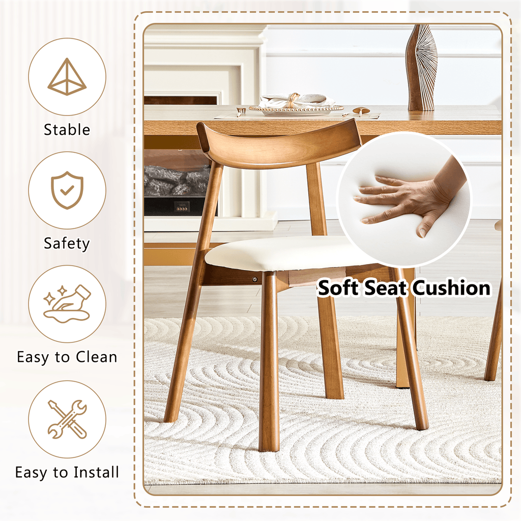 Walnut Soft Cushion Dining Chair – Ergonomic Comfort Edition - image 14
