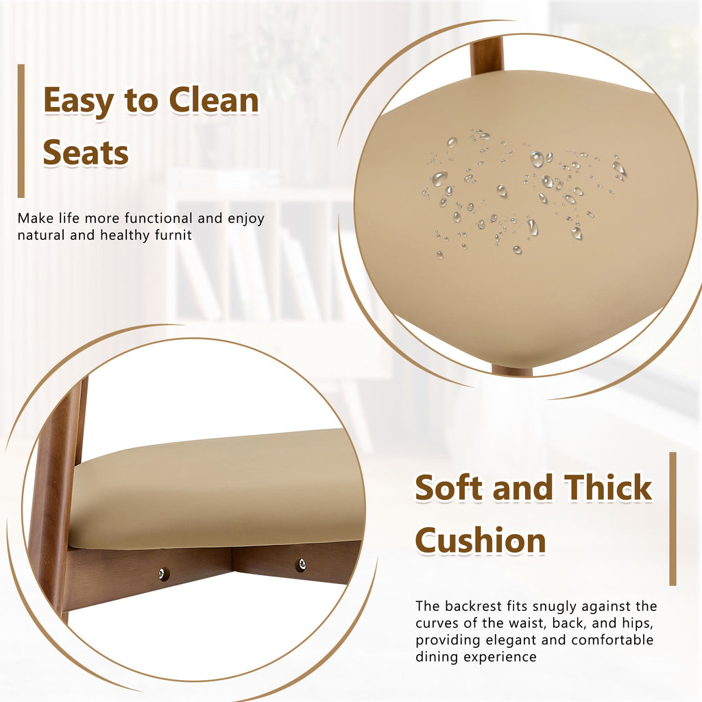 Walnut Soft Cushion Dining Chair – Ergonomic Comfort Edition - image 21