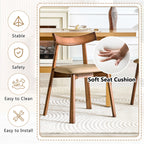Walnut Soft Cushion Dining Chair – Ergonomic Comfort Edition - image 22