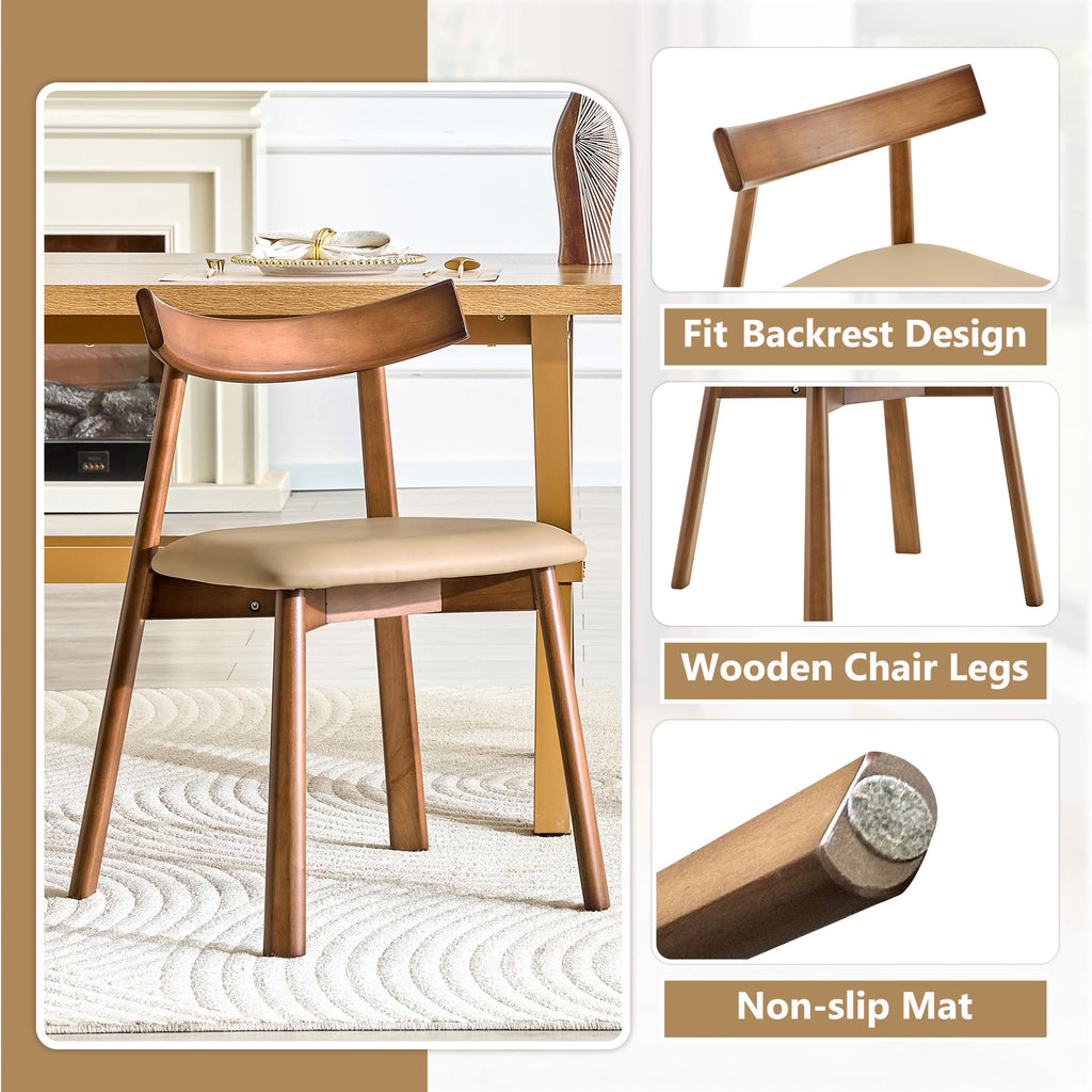 Walnut Soft Cushion Dining Chair – Ergonomic Comfort Edition - image 20
