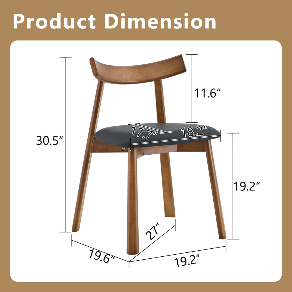 Walnut Soft Cushion Dining Chair – Ergonomic Comfort Edition - image 2