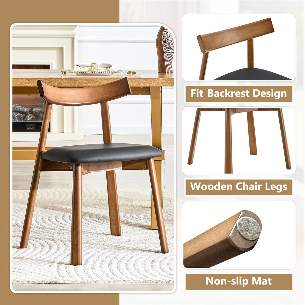 Walnut Soft Cushion Dining Chair – Ergonomic Comfort Edition - image 4