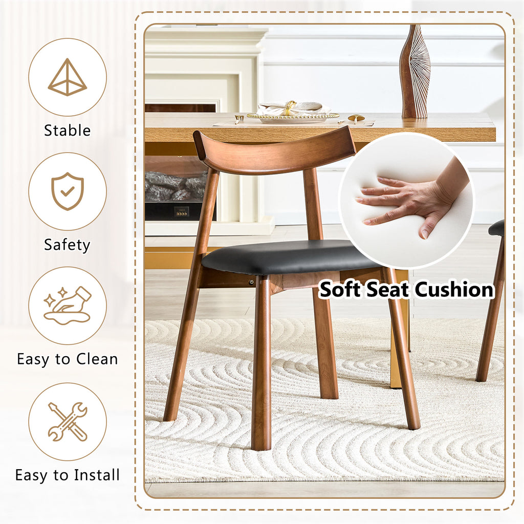 Walnut Soft Cushion Dining Chair – Ergonomic Comfort Edition - image 6