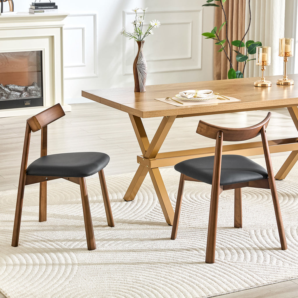 Walnut Soft Cushion Dining Chair – Ergonomic Comfort Edition - image 1