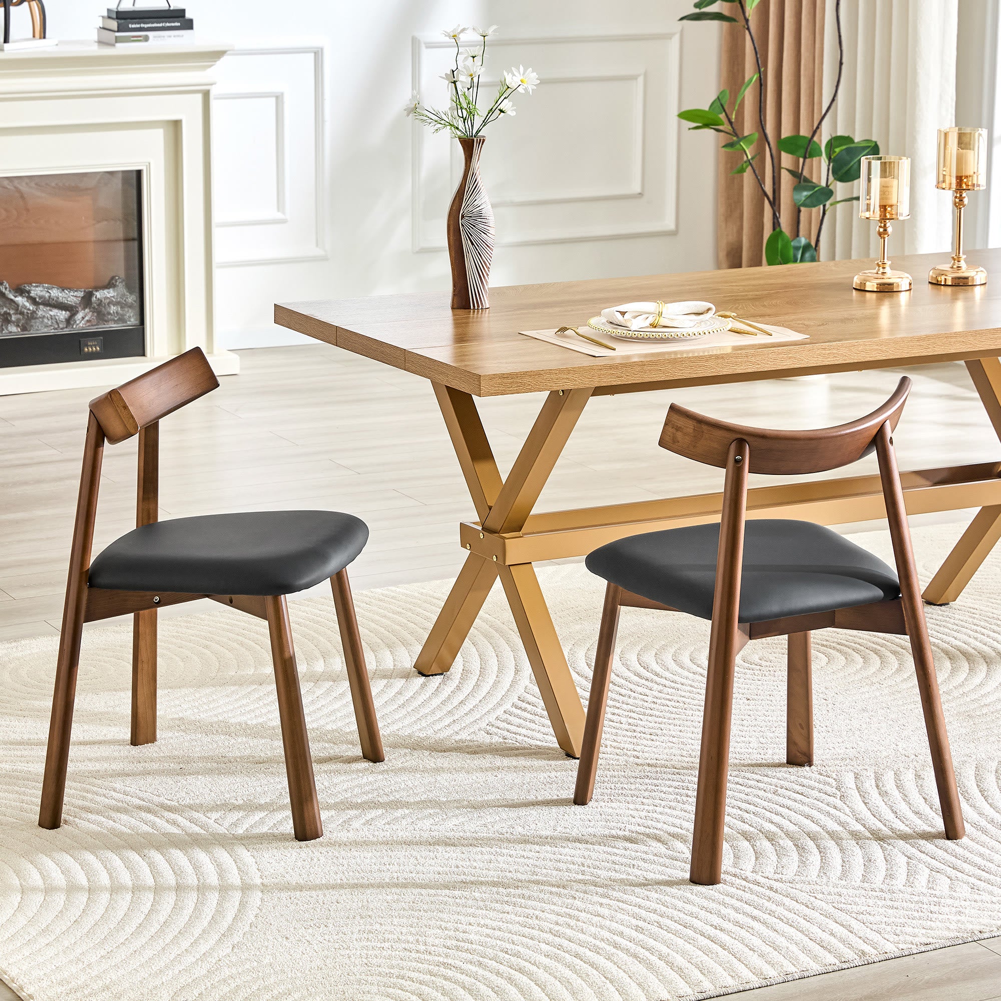 Walnut Soft Cushion Dining Chair – Ergonomic Comfort Edition - image 1