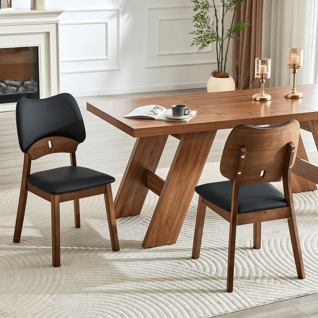 Walnut Soft Cushion Dining Chair – Ergonomic Comfort Edition - image 1