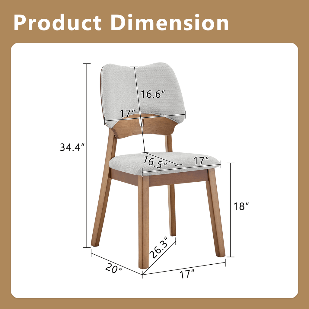 Walnut Soft Cushion Dining Chair – Ergonomic Comfort Edition - image 10