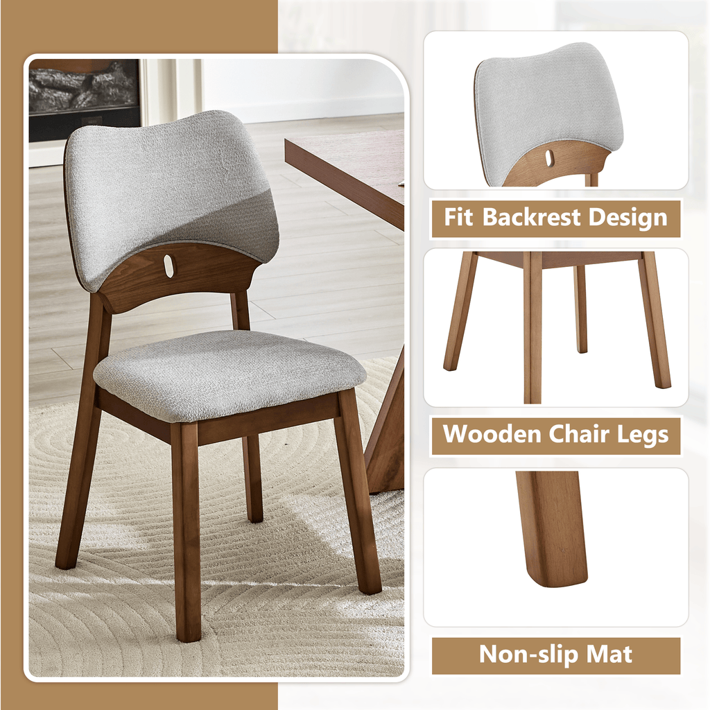 Walnut Soft Cushion Dining Chair – Ergonomic Comfort Edition - image 13