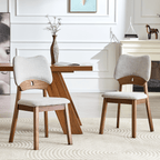 Walnut Soft Cushion Dining Chair – Ergonomic Comfort Edition - Gray - image 8