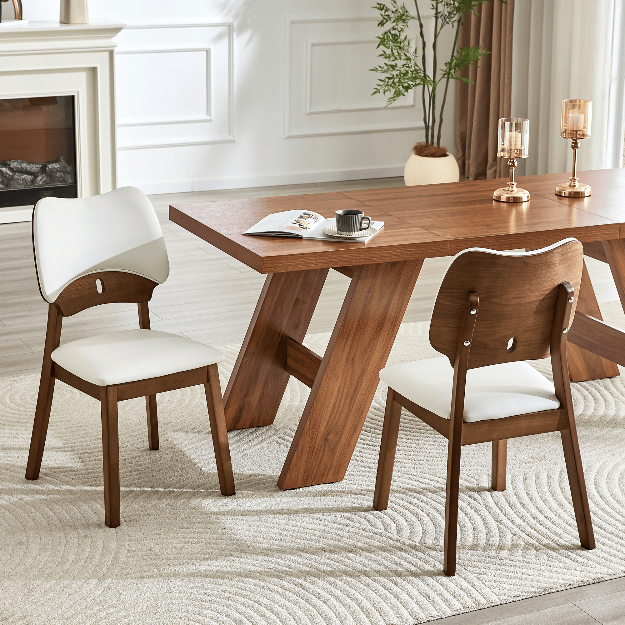 Walnut Soft Cushion Dining Chair – Ergonomic Comfort Edition - image 17
