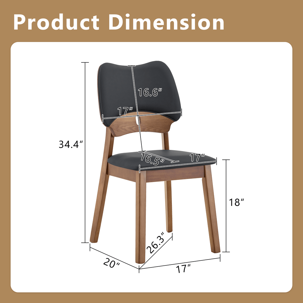 Walnut Soft Cushion Dining Chair – Ergonomic Comfort Edition - image 2