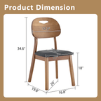 Walnut Cutout Back Dining Chair – Mid-Century Modern Edition - image 2