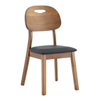 Walnut Cutout Back Dining Chair – Mid-Century Modern Edition - image 3