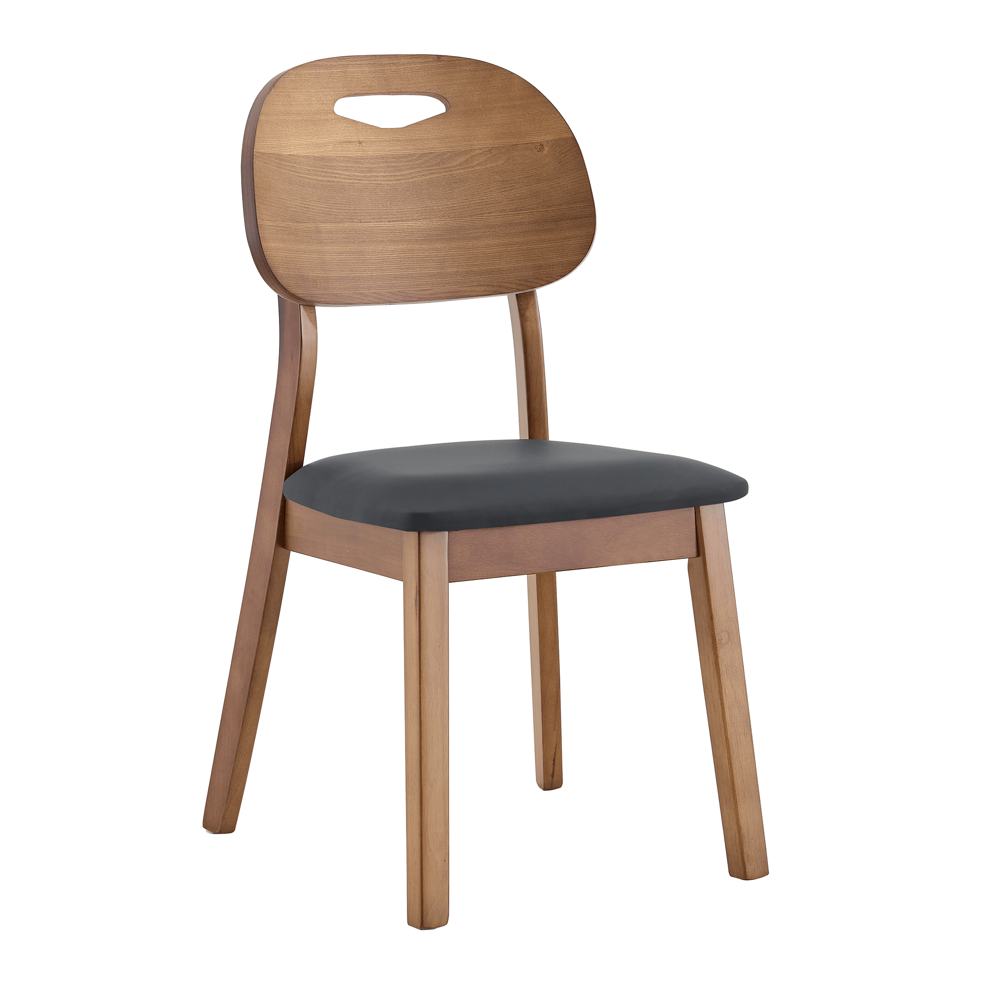 Walnut Cutout Back Dining Chair – Mid-Century Modern Edition - image 3
