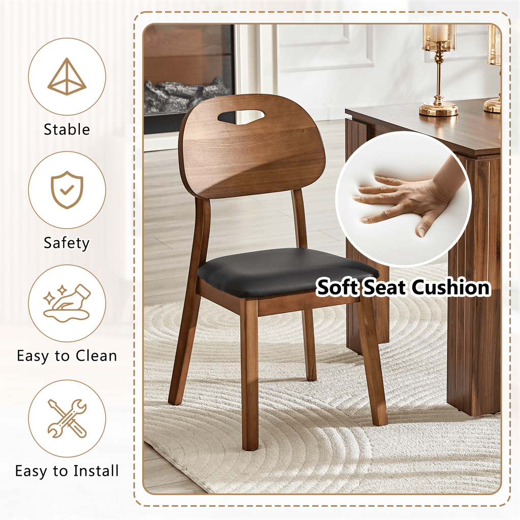 Walnut Cutout Back Dining Chair – Mid-Century Modern Edition - image 6
