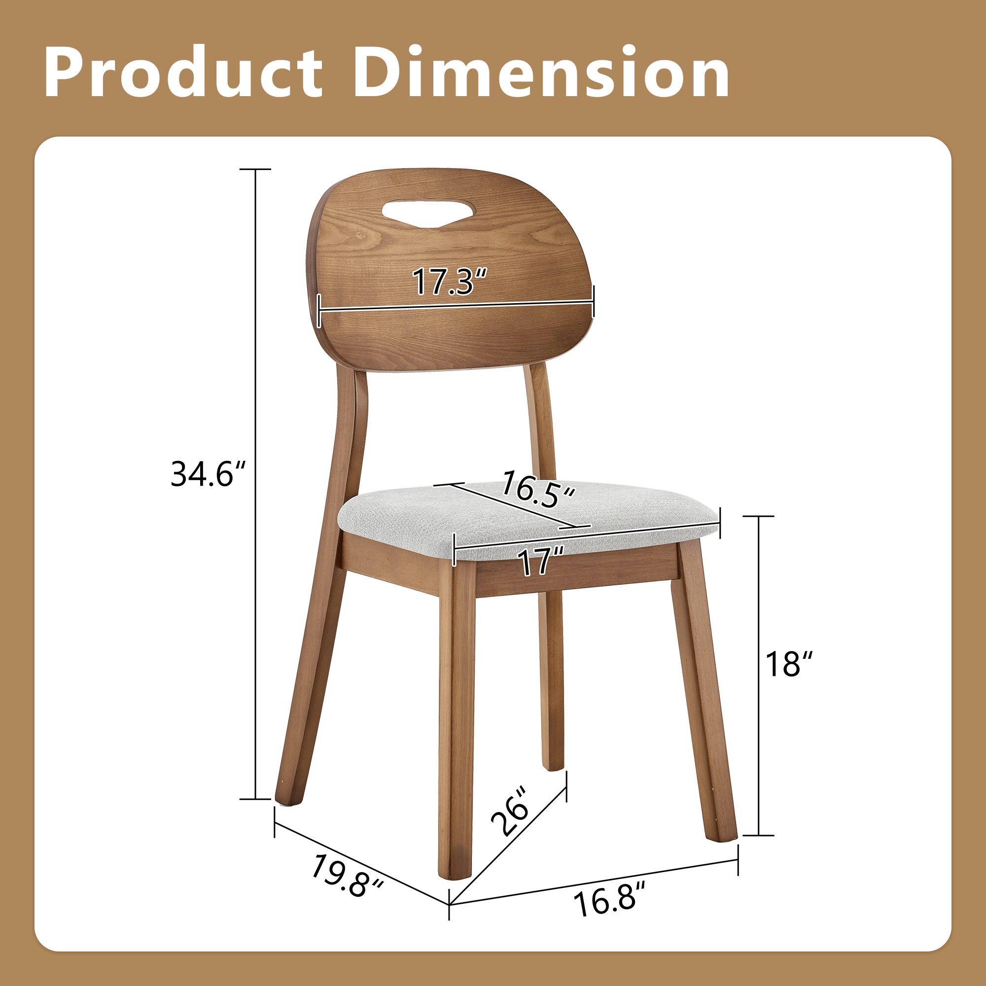 Walnut Cutout Back Dining Chair – Mid-Century Modern Edition - image 11
