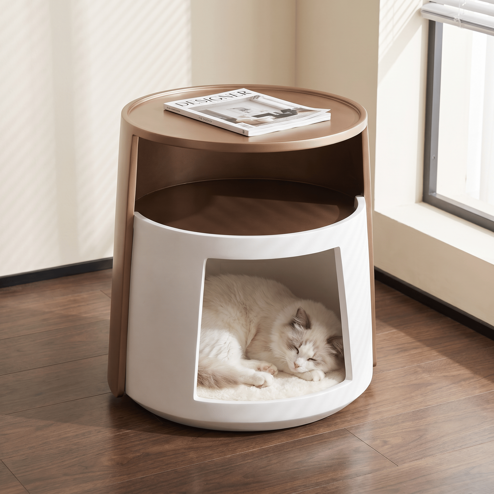 Modern Pet Pod Side Table  - Brown - image 0