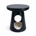 Navy Sculptural Curved Human-pet Co-living Side Table - image 3