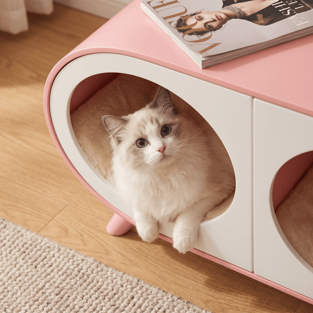 Pink Dual-chamber Human & Pet Shared Side Table - image 1