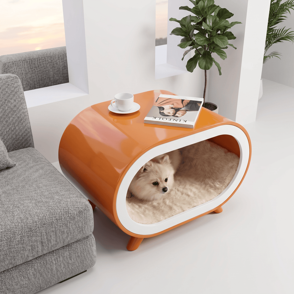 Orange Single-Chamber Human & Pet Shared Side Table - image 1