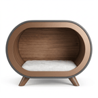 Walnut Finish Single-Chamber Human & Pet Shared Side Table - image 4