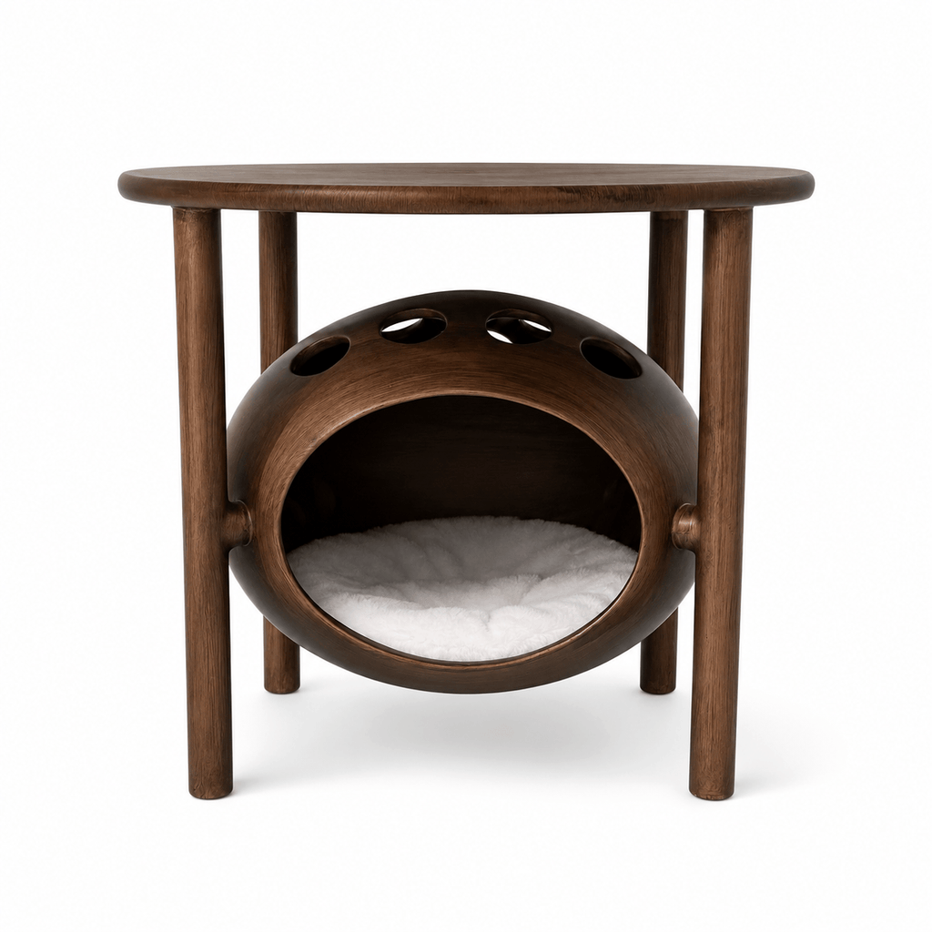 Walnut Finish Orbit Human & Pet Side Table - image 3