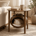 Walnut Finish Orbit Human & Pet Side Table - image 1