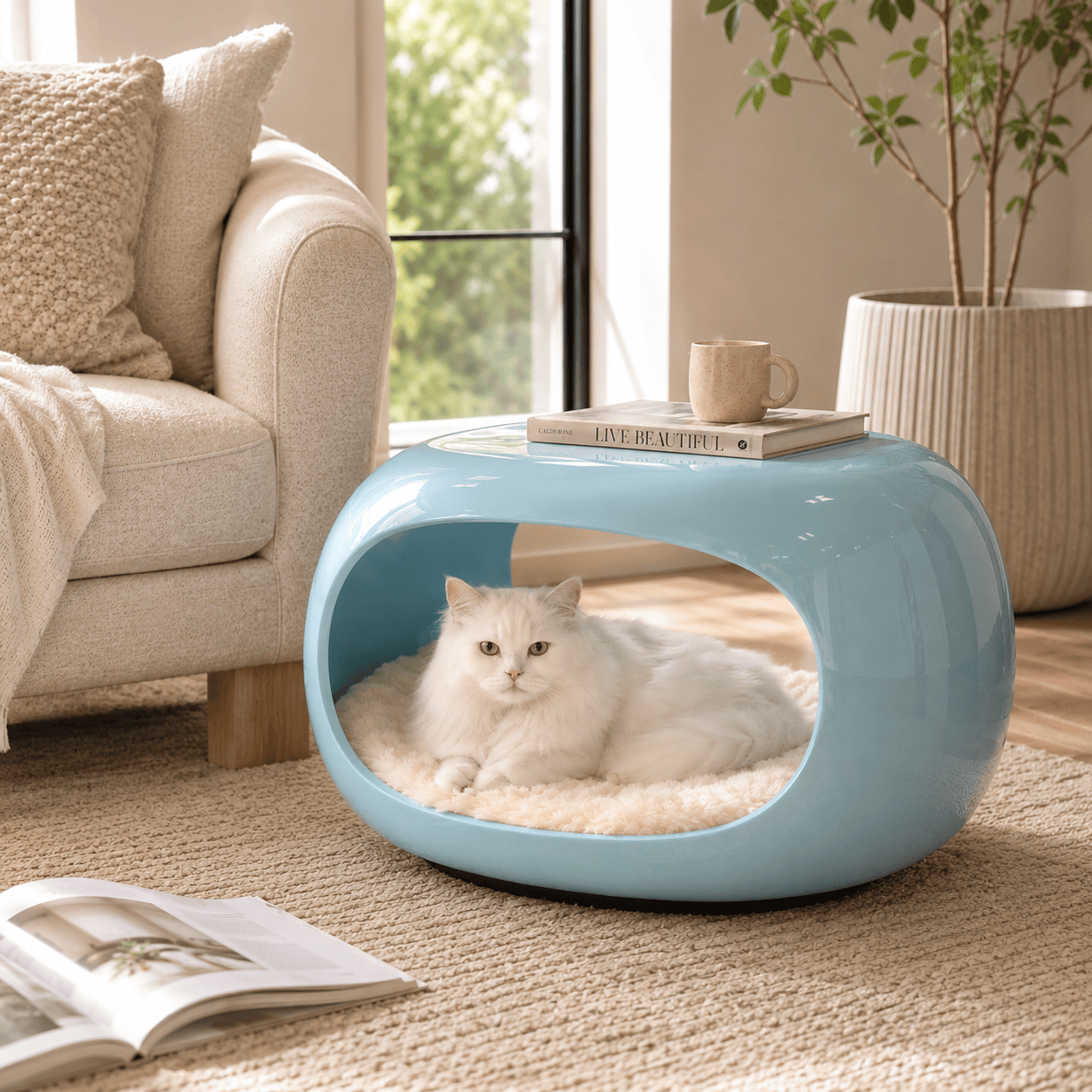 CloudPod Human & Pet Side Table - Blue - image 0