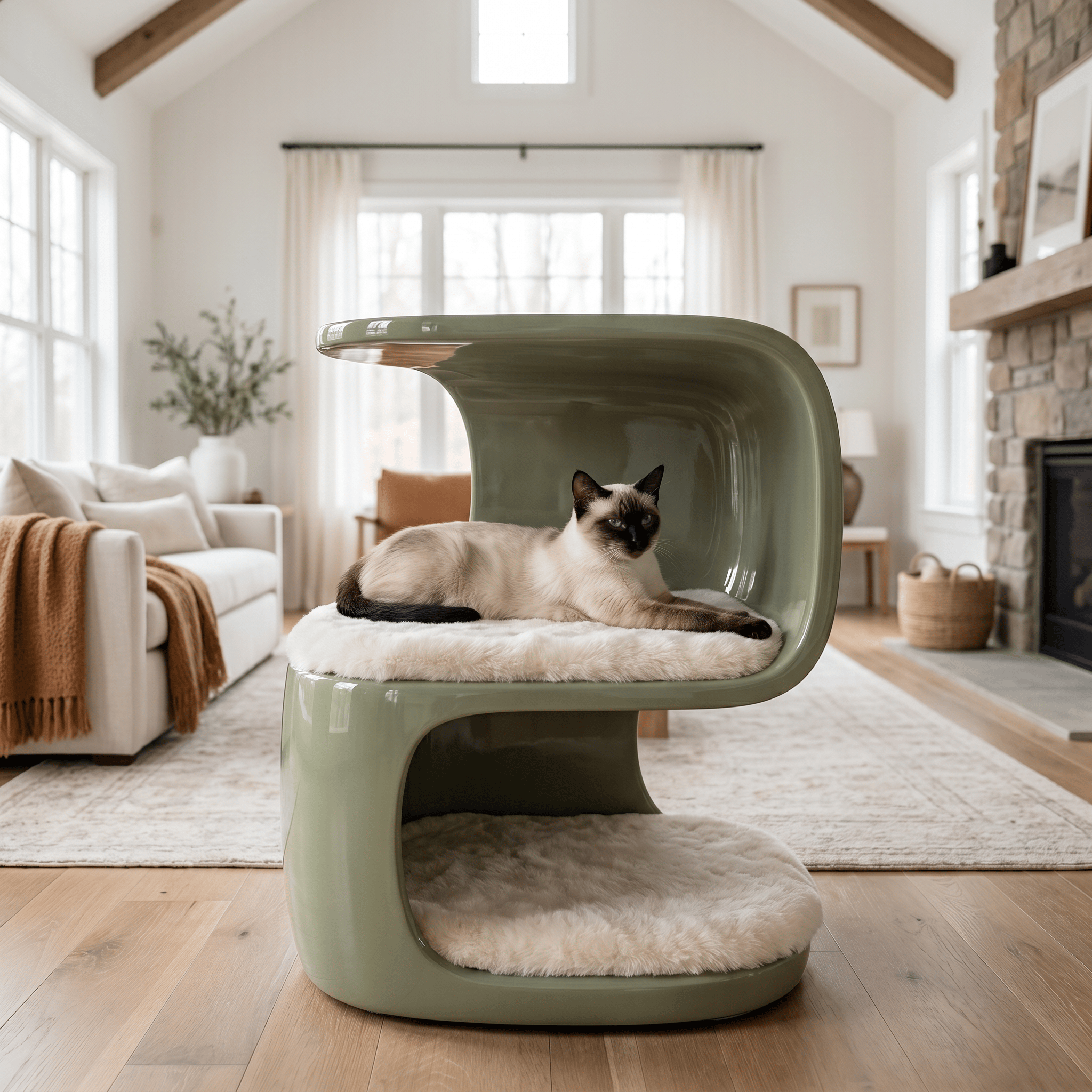 S-Flow Dual Layer Pet Side Table - Green - image 0