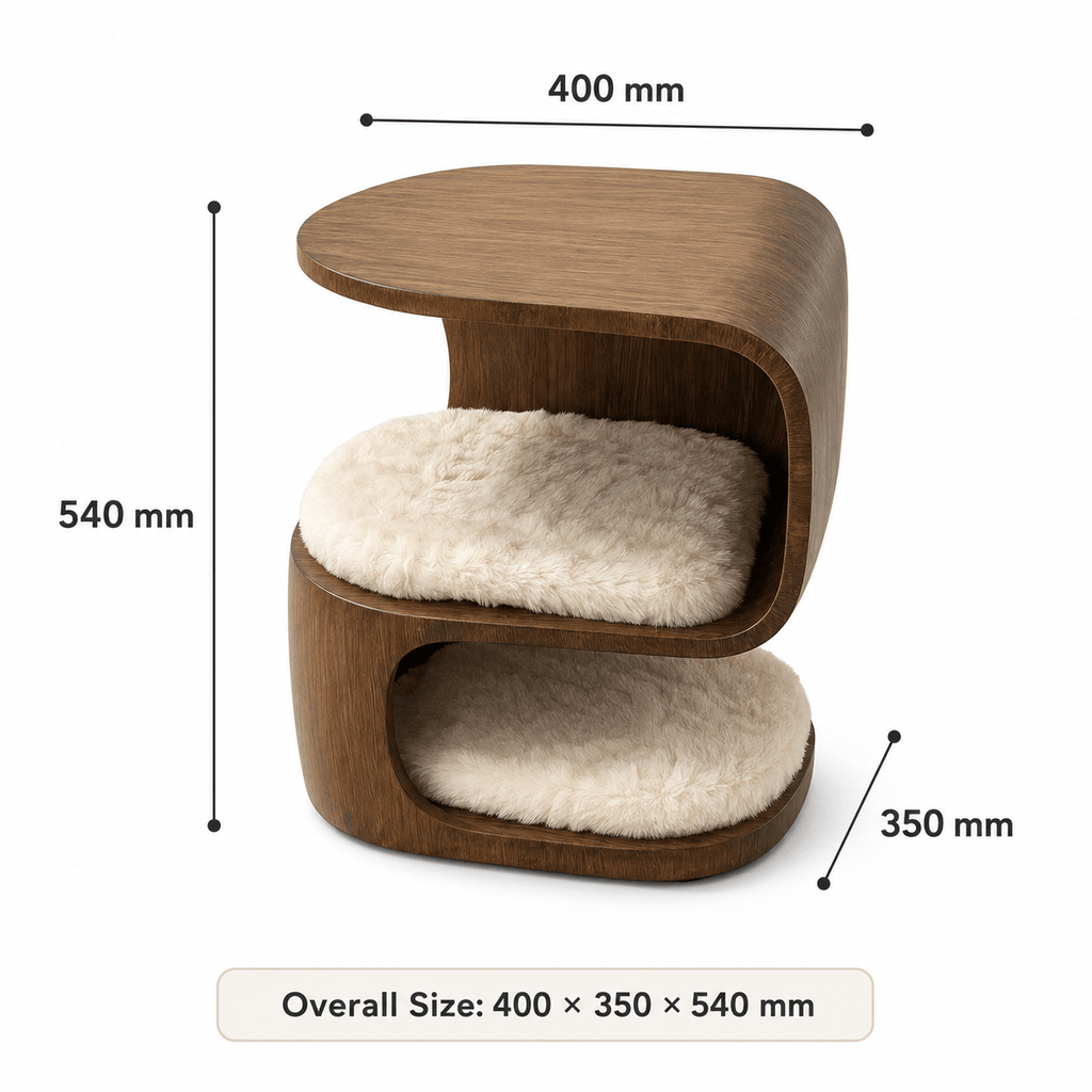 Walnut Finish Flow Pet Side Table - image 4
