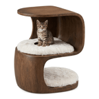 Walnut Finish Flow Pet Side Table - image 5