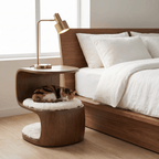 Walnut Finish Flow Pet Side Table - image 2