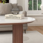 Slate Oval Walnut Coffee Table - image 15
