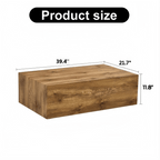 Natural Wood-grain Square Side Table, Coffee Table, Wabi-sabi Nightstand - image 3