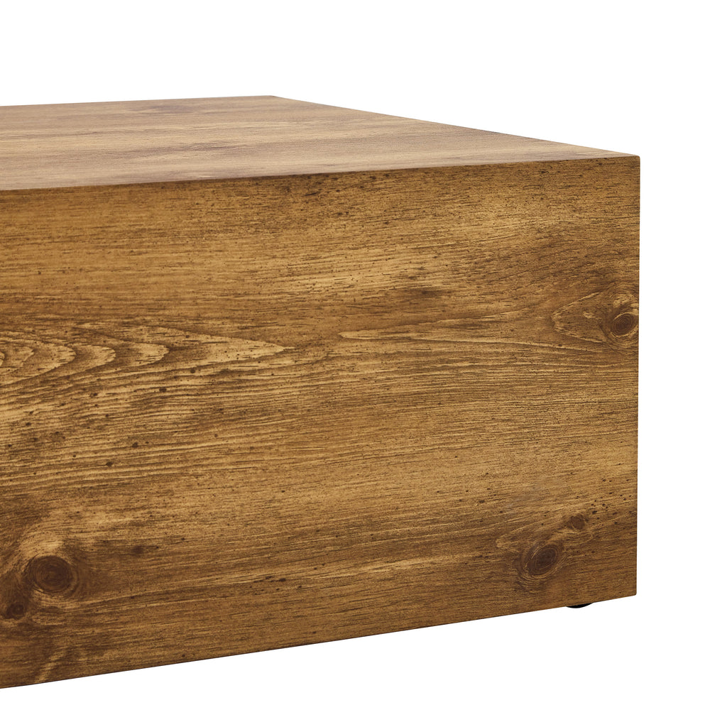 Natural Wood-grain Square Side Table, Coffee Table, Wabi-sabi Nightstand - image 10