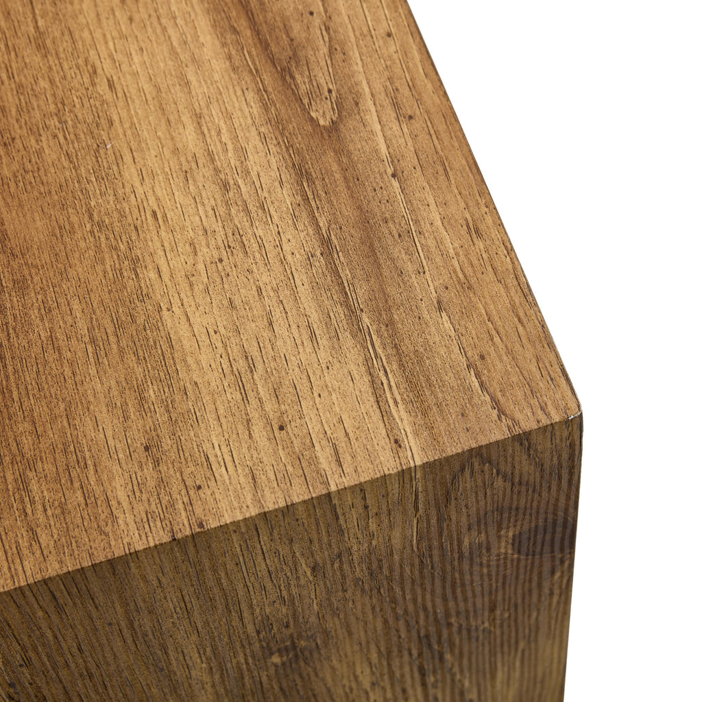 Natural Wood-grain Square Side Table, Coffee Table, Wabi-sabi Nightstand - image 11