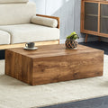 Natural Wood-grain Square Side Table, Coffee Table, Wabi-sabi Nightstand - image 0