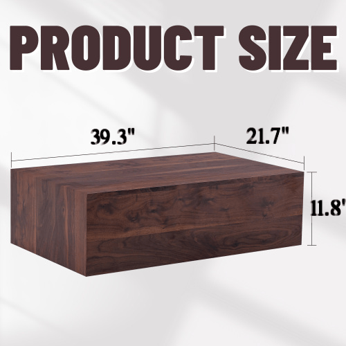 Walnut Wood-grain Square Side Table, Coffee Table, Wabi-sabi Nightstand - image 3