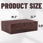 Walnut Wood-grain Square Side Table, Coffee Table, Wabi-sabi Nightstand - image 3