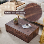 Walnut Wood-grain Square Side Table, Coffee Table, Wabi-sabi Nightstand - image 5