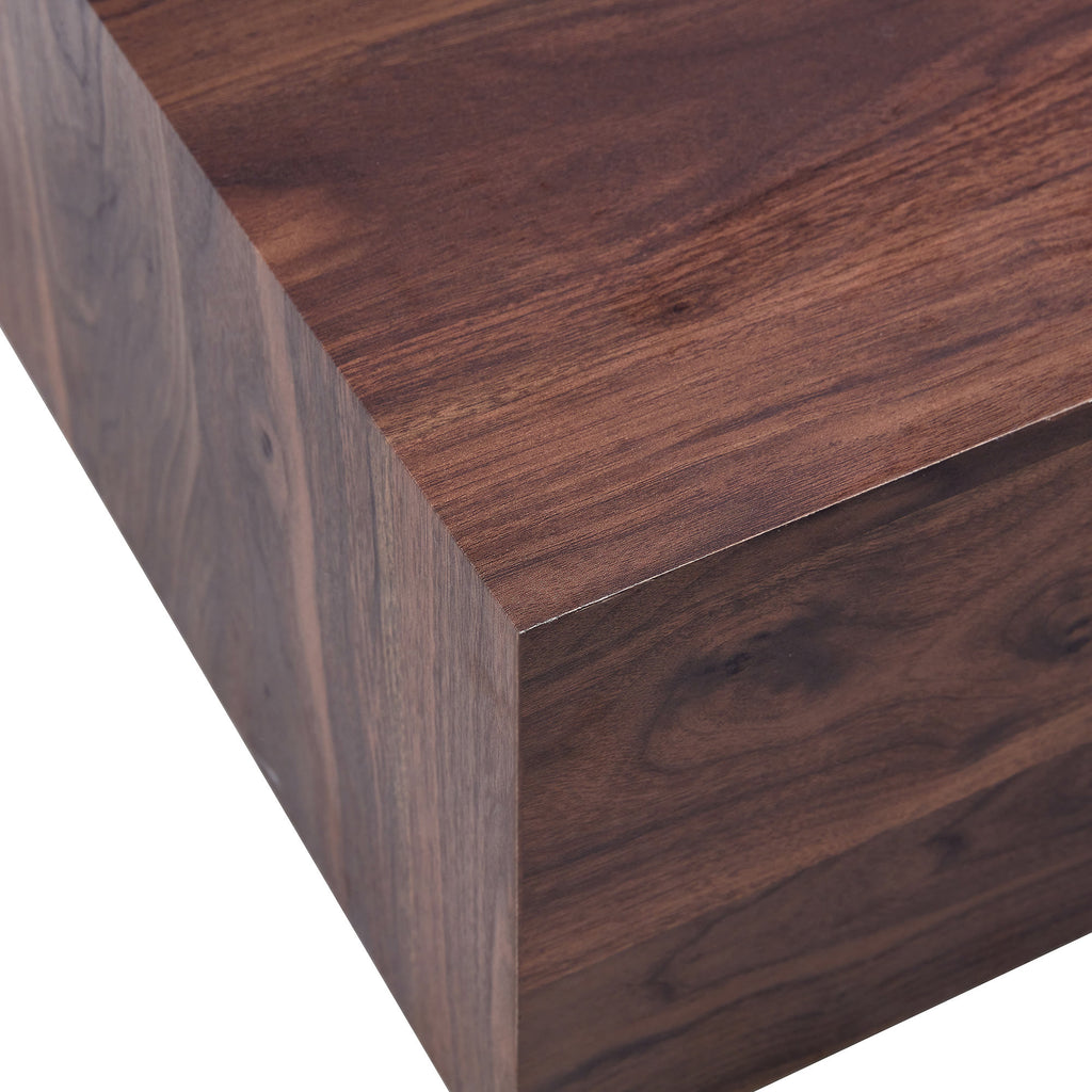 Walnut Wood-grain Square Side Table, Coffee Table, Wabi-sabi Nightstand - image 11