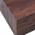 Walnut Wood-grain Square Side Table, Coffee Table, Wabi-sabi Nightstand - image 11