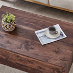 Walnut Wood-grain Square Side Table, Coffee Table, Wabi-sabi Nightstand - image 6
