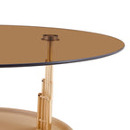 Brown & Gold Round Nesting Coffee Tables - image 9