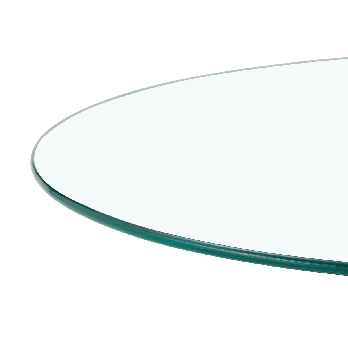 Round Glass Coffee Table With Black Pedestal Base - image 8